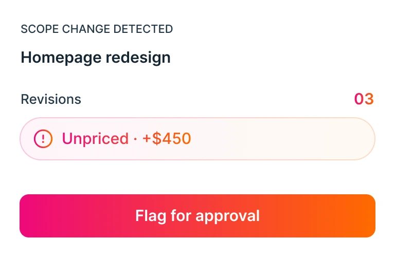 Catch scope creep
